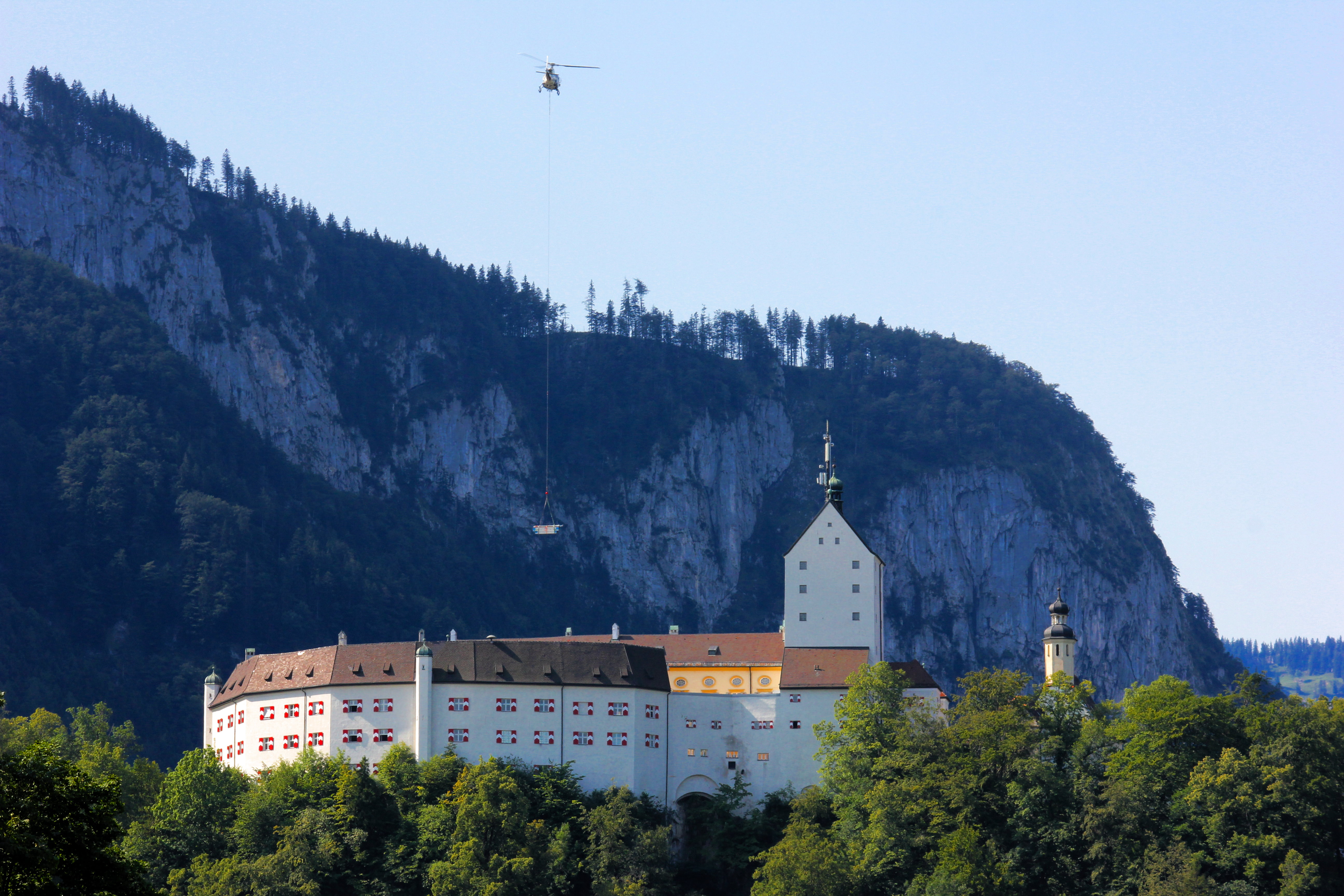 Schloss Hohenaschau Hubschrauber